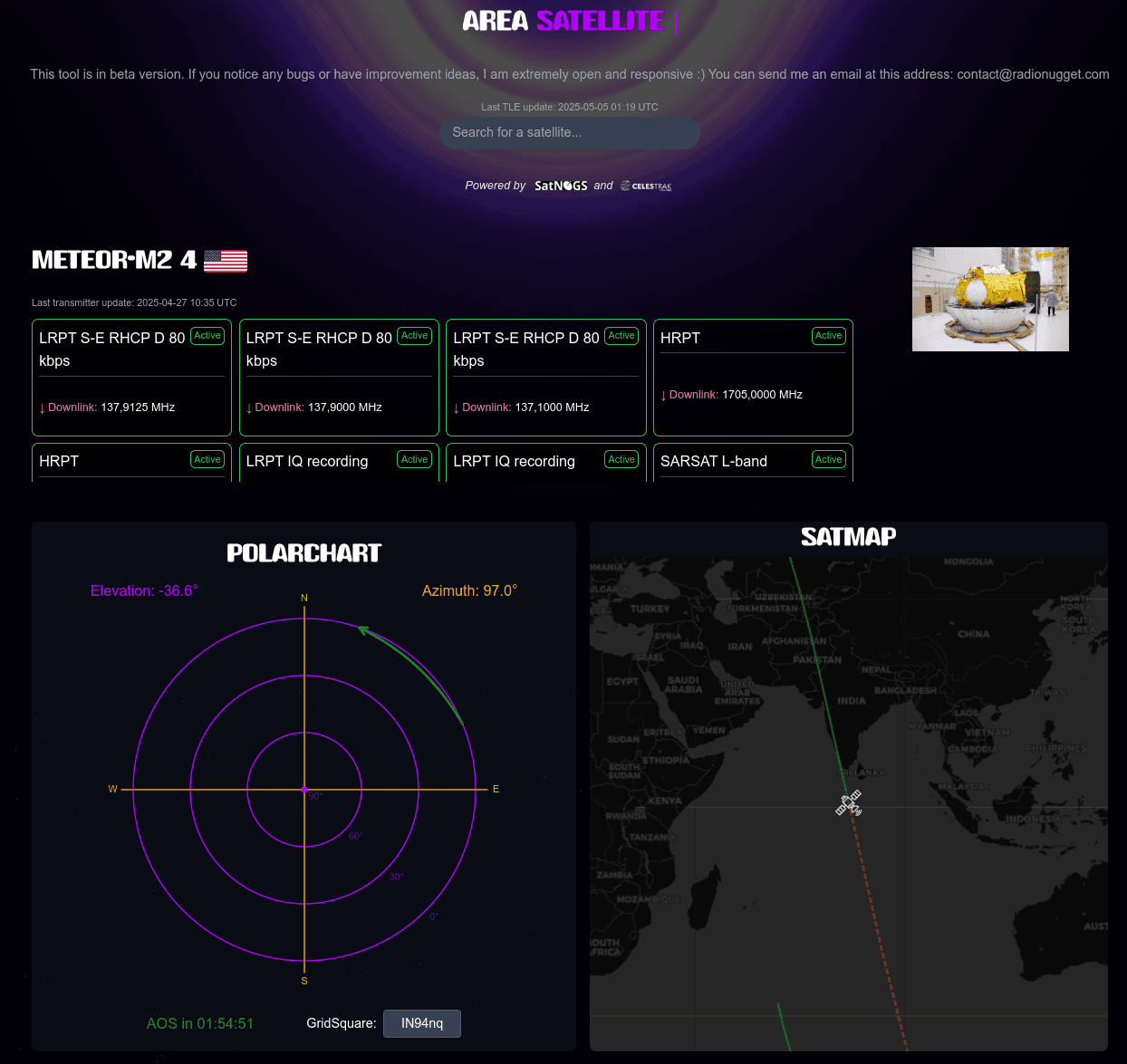 Explorateur de satellites